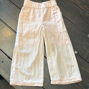 Bonton Light Pink Casual Linen Pants